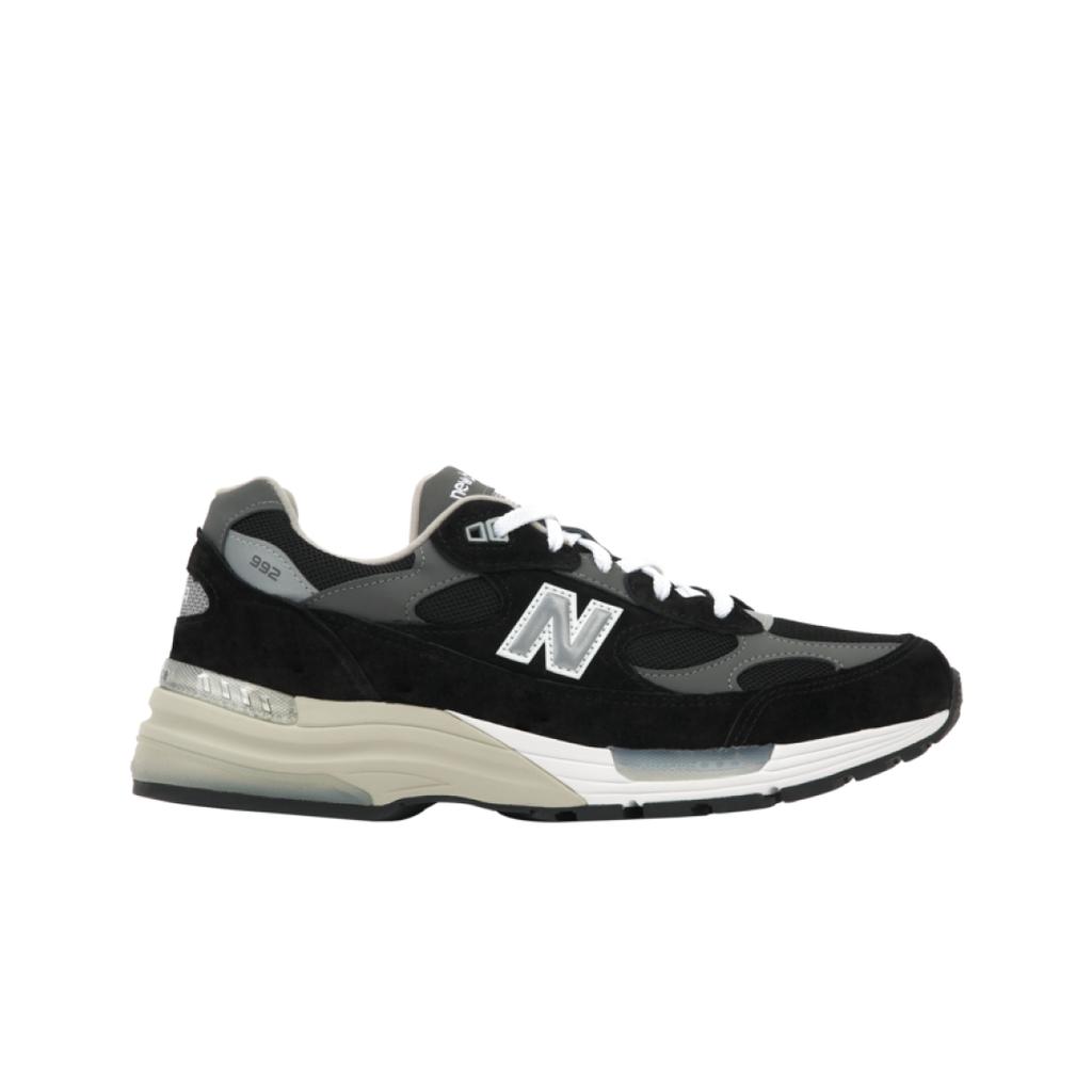 New Balance 992 Сделано в США Черные 2025 Унисекс Кроссовки Серый Серебристо-Металлик U992BK