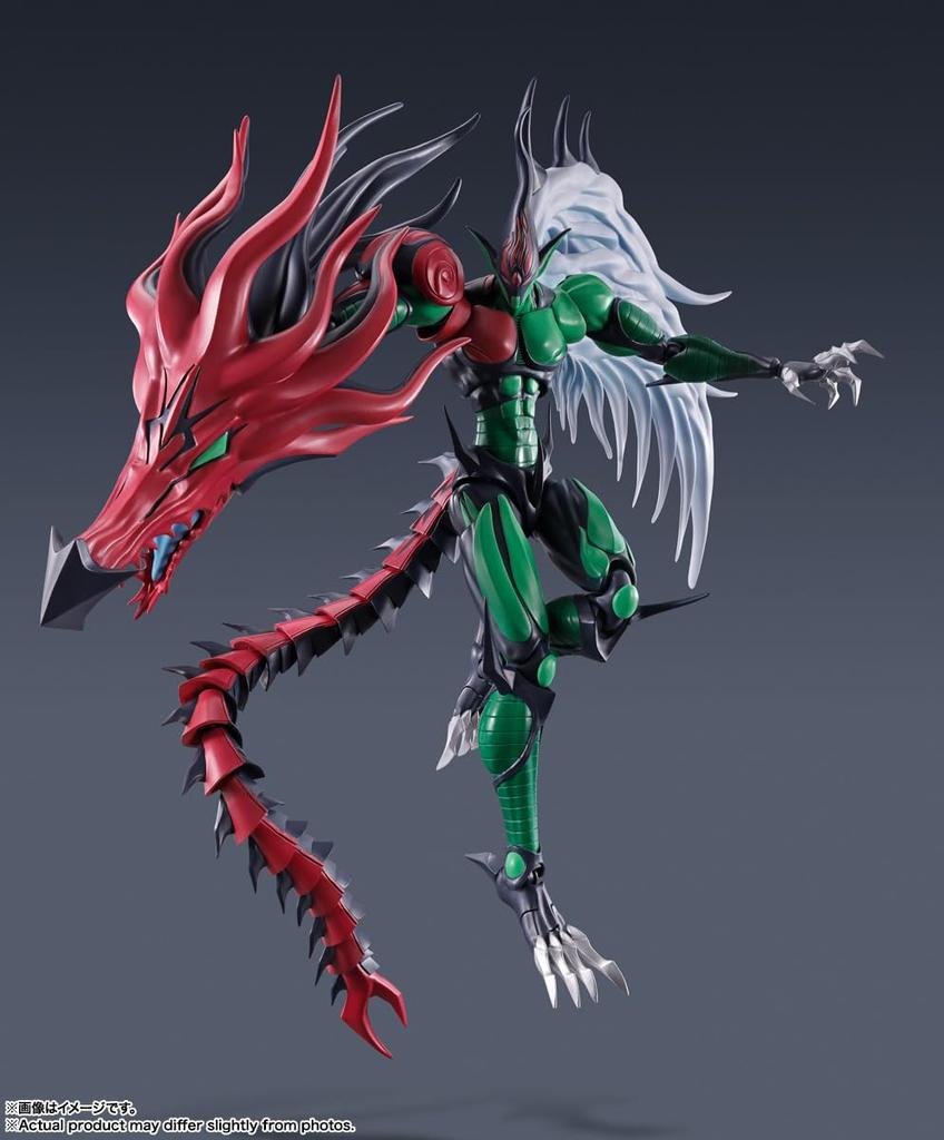 TAMASHII NATIONS MonsterArts Duel Monsters GX Elemental Hero Flame approximately PVC ABS painted action figure S.H. Yu-Gi-Oh! Wingman, 190mm, &