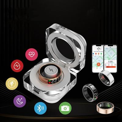 SR10 Экран Дисплей Bluetooth Смарт Кольцо Здоровье Тренировки Кольцо Мониторинг Сна Пульт Дистанционного Управления Частота Пульса Кровь Кислород Браслет