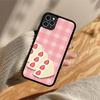 Lovely Strawberry Cake Phone Case Silicone PC+TPU Case for iPhone 11 12 13 Pro Max 8 7 6 Plus X SE XR Hard Fundas