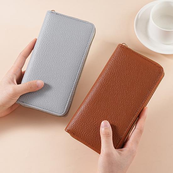 Женский кошелек на молнии, большой емкости, длинный, клатч для кредитных карт и наличных