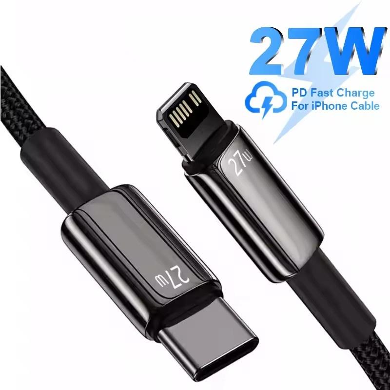 Для Apple PD 27W USB C зарядный кабель для iPhone 14 13 12 11 Pro Max Mini X XS XR 7 8 Plus быстрая зарядка кабель Type C аксессуары