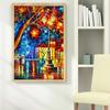 5D Алмазная живопись своими руками Вид улицы ночью Полная круглая выкладка Алмазная вышивка Стразы Мозаичный декор Дом Подарок