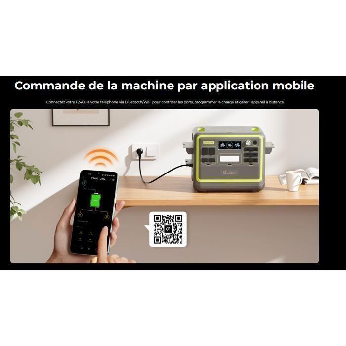 FOSSiBOT F2400 LiFePO4 Аккумулятор Электрогенератор -2048 Втч 2400 Вт Портативная Электростанция Энергетическая Станция-Кемпинг RV ИБП-Приложение
