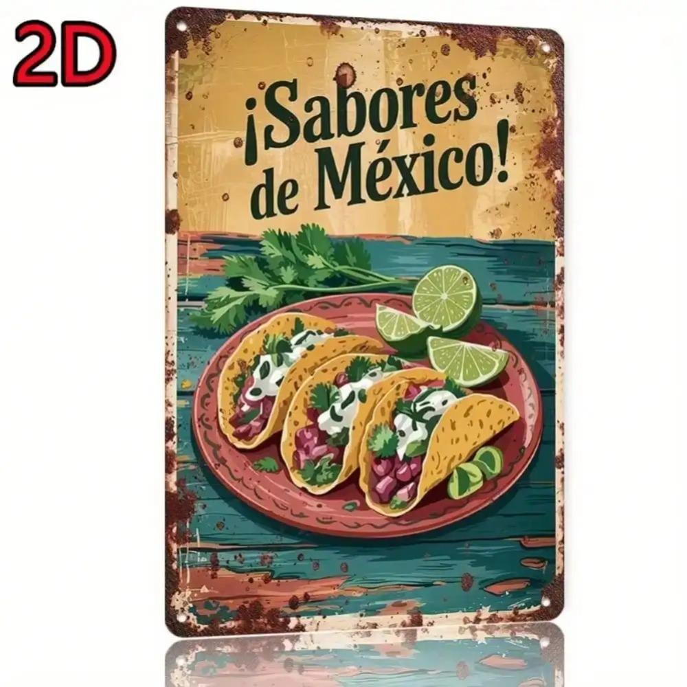 Tortilla Fresco Metal Tin Sign 118x78 Inch Vintage Taco Kitchen Wall Decor Retro Cafe Art