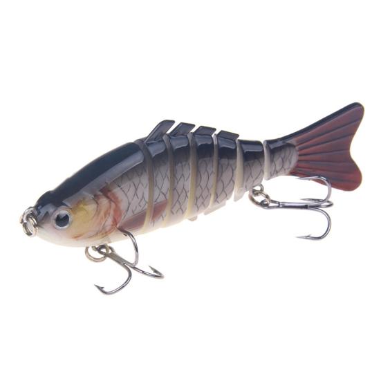 3/4/5Pcs Fishing Lures 3D Swimming Baits with Treble Hooks Realistic Looking Bright Color Freshwater Saltwater Artificial Baits Hard Lures
