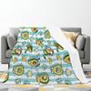 Cartoon Avocado Blanket Flannel Multi-Functional Towel Quilt Four Seasons Air Conditioner Blanket Lunch Break Shawl Fleece Blanket