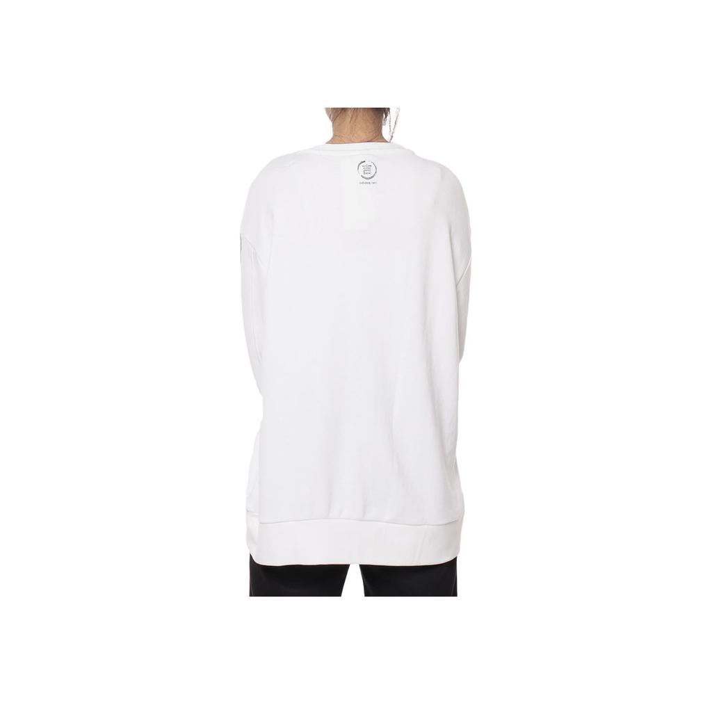 Adidas Нео круглый вырез полосатый американский свитшот женский свитшот белый черный DZ7603