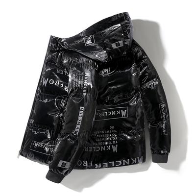 Мужская модная новая утолщенная зимняя стеганая одежда большого размера повседневная свободная глянцевая стеганая куртка