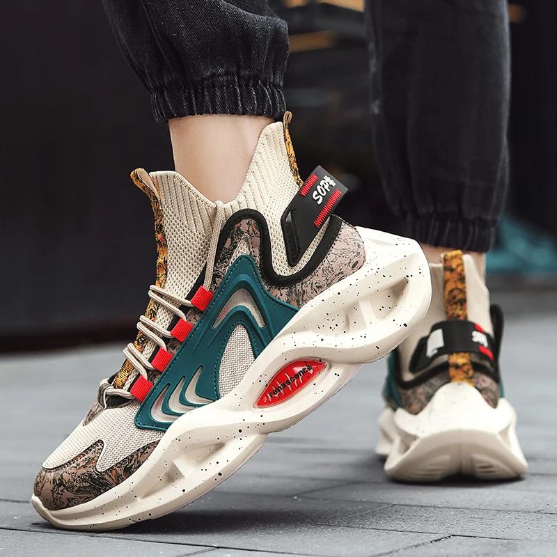 Обувь для мужчин Кроссовки Весенняя мода Легкие уличные дышащие мужские кроссовки Повседневные спортивные теннисные туфли для спортзала