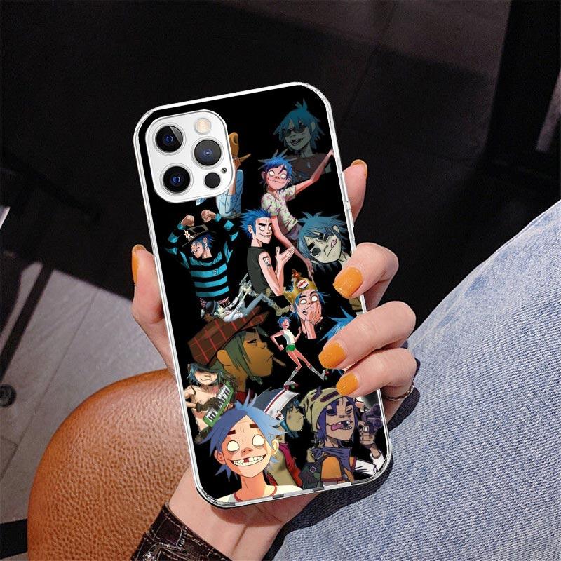 Чехол для телефона Gorillaz Anime для iPhone 17 Air 16 Pro Max 16E 15 + 14 Plus 11 12 13 Mini 7 8 SE Подарок Печать Чехол Fundas 17 Air 16 P