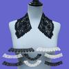 Black and White Milk Silk Embroidery Hollowed Out Collar Lace  Sales 1-10 Pcs Sewing On Decoration Clothing Accessories