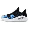 Curry Brand Bruce Lee X Curry 4 Low FloTro Dark Water Men Sneakers Black Sky-Blue 3028115-001