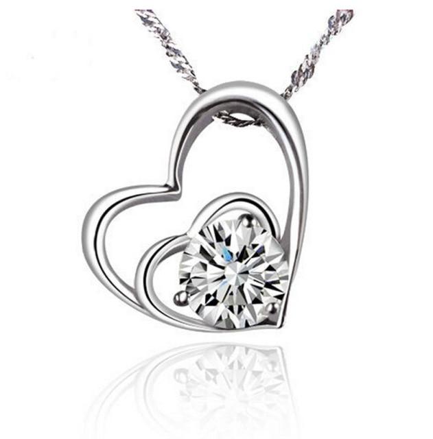925 Sterling Silver Pendant Necklace For Women Heart Necklace Silver 925 Jewelry Women Necklace 925