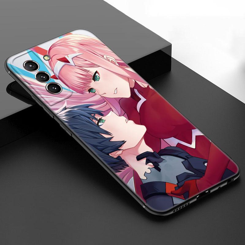 Аниме Зеро Два Милый Черный Силиконовый Чехол для Телефона для Samsung Galaxy S23 S21 S20 FE S24 S22 Ultra S10E S10 S9 S8 Plus