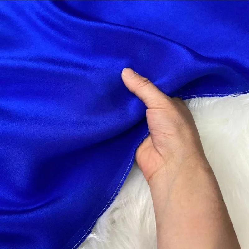 Однотонная 100% шелковая ткань Крэп де Шин 30 момми, тяжелый шелковый крэп, ткань для одежды, платьев, брюк