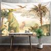 Древние времена Ретро гобелен с динозавром настенный колдовство психоделический мультфильм Kawaii мальчик Декор комнаты фон ткань