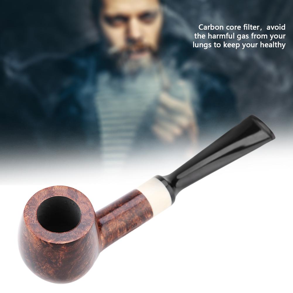 9mm Carbon Core Filter Briar Wood Pipe Handle Pipe with Top Grade Quality for Man and Adult