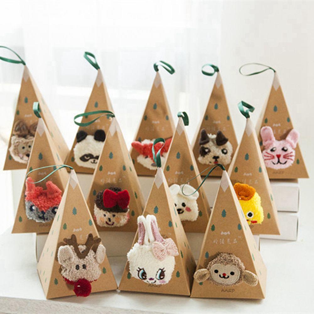 Мягкие с зауженным носком Милые Носки до щиколотки Полотенце Зимние Теплые Вышивка Животных Напольные Утолщенные Носки