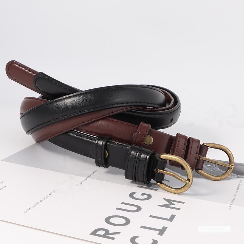 Stylish Style Minimalist Pu Belt With Alloy Pin Buckle For Daily Suitable Use