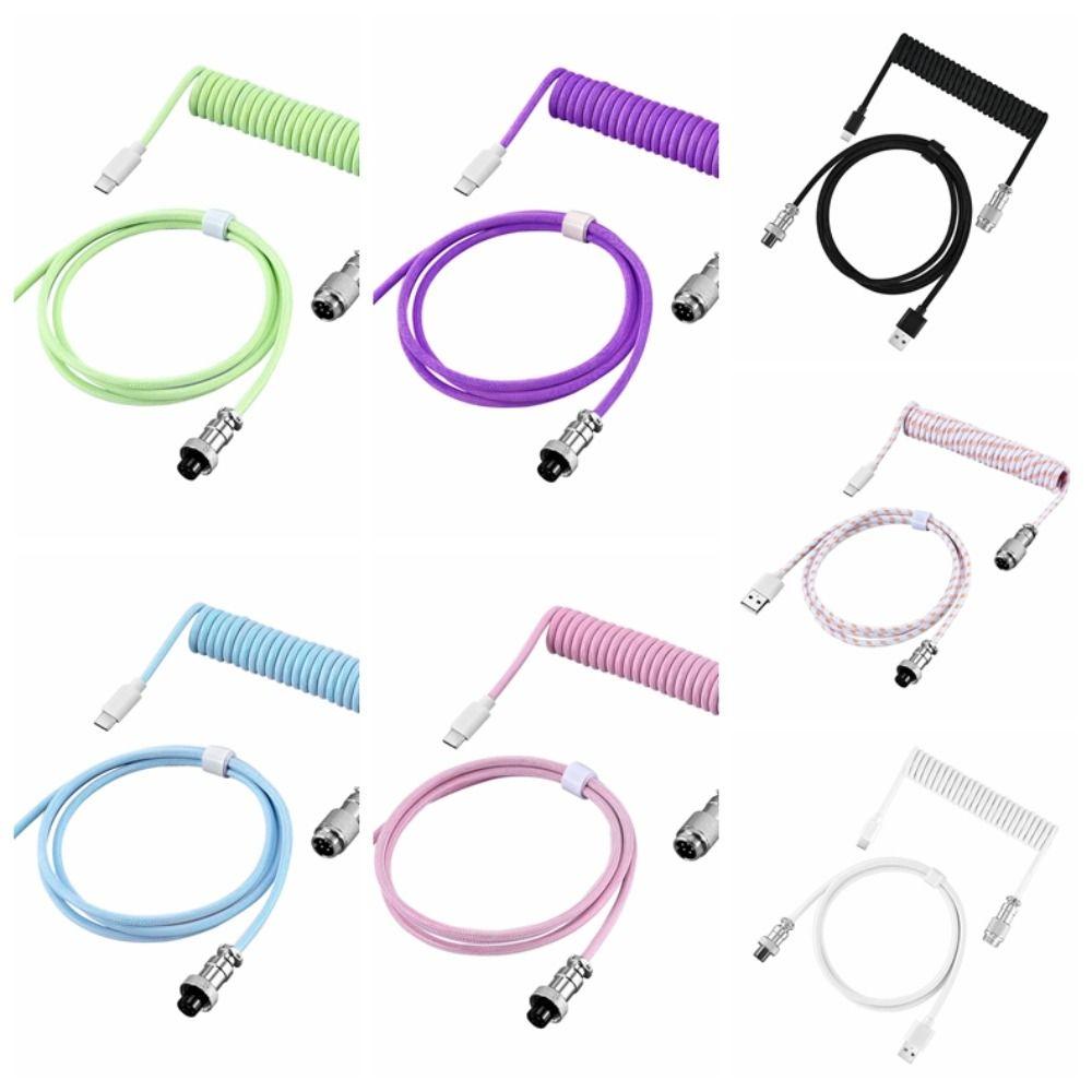 USB Port a Mechanical Keyboard Type C USB Cable Mechanical Keyboard Coiling Cord Desktop Computer