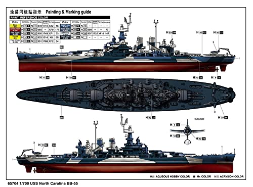 I Love Kit 1/700 ВМС США Линкор USS North Carolina BB-55 Набор высшего класса Пластиковая модель ILK65704
