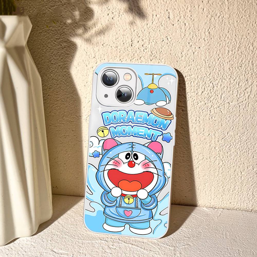 Cute Cartoon D-Doraemons Tempered Glass For Iphone 14 13 12 11 Pro Mini XS MAX 14Plus X XS XR Cover