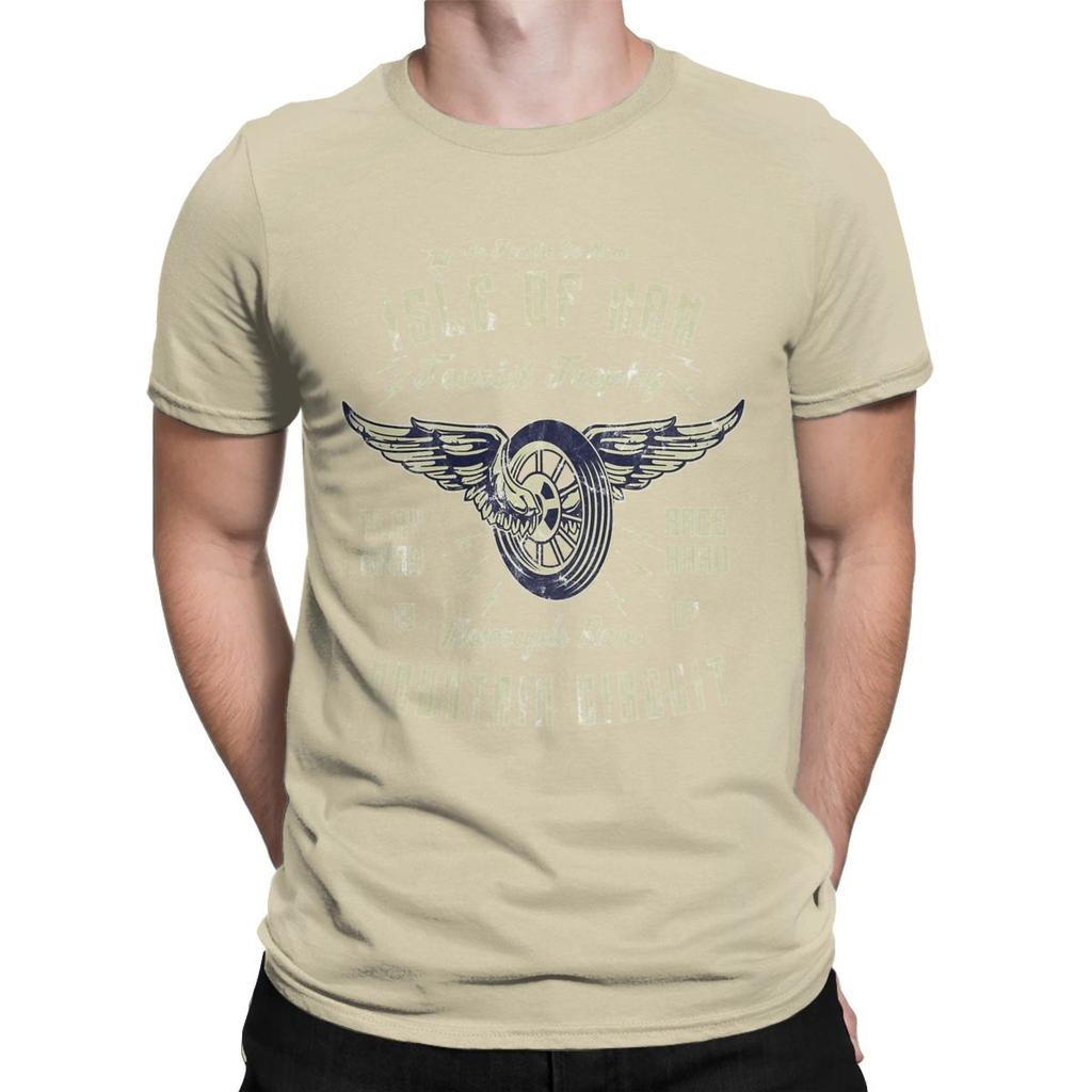 Футболки Isle Of Man TT Racing Vintage Biker Wings, мужские хлопковые футболки с круглым воротом и принтом Wheel Tourist, одежда с коротким рукавом