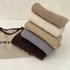 Korean Knitting Scarf Solid Color Thickened Warm Women Scarf Cold Weather Thermal Neck Wrap Casual Outfit Scarf