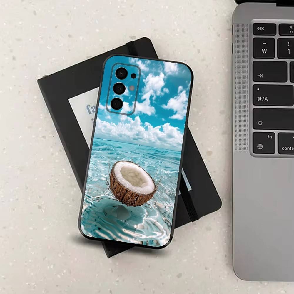 Coconut For Samsung Galaxy A73,31,8,9,52,J7,22,Note,72,41,71,53,32,Soft Black Silicone Cover Case
