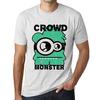 Men’s Vintage Tee Shirt Graphic T Shirt Crowd Monster Vintage White