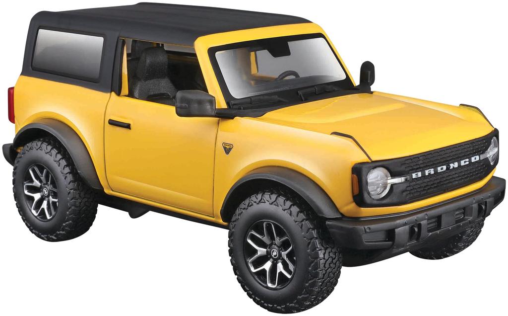 Maisto 2021 Ford Bronco Badlands Yellow Finished Product 1/24