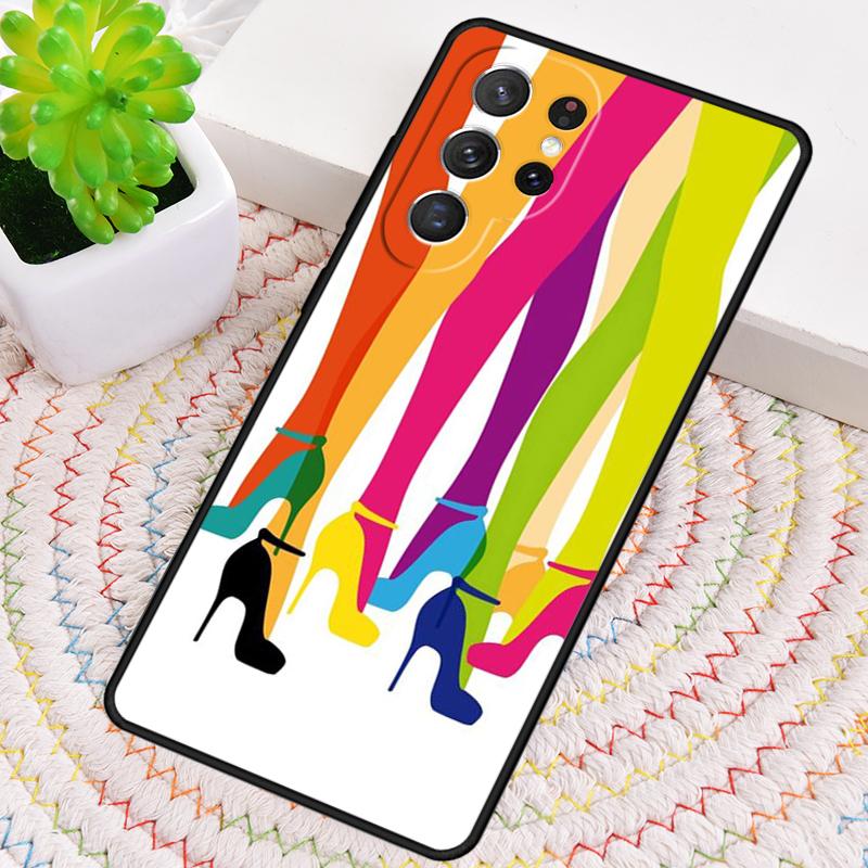 Красные туфли на высоком каблуке Милый чехол для телефона для Samsung Galaxy note 10 pro S26 S25 S24 S23 S22 Ultra Plus S21 FE S20 Ударопрочный чехол