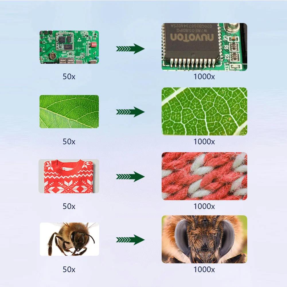 500X/1000X/1600X Digital Microscope Portable Electronic Microscope for Soldering LED Magnifier Mobile Phone Repair Tools