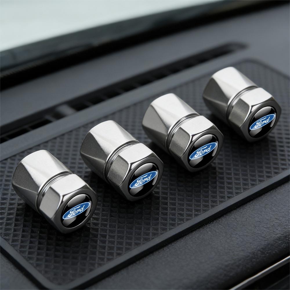 4PCS Car Valve Cap Wheel Valves Dust Cover Accessories For Ford Cmax Focus Mk4 F150 Mk2 Fiesta Fusion Kuga Mondeo Puma Ranger STBD7