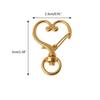 10Pcs Metal Swivel Lobster Clasp Snap Hook Heart Shape Keychain Jewelry Findings