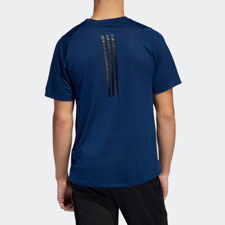 adidas Футболки Мужские Синие С Круглым Вырезом Умеренный Прямой Крой EB8047