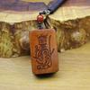 Golden Light Mantra Necklace: Lightning-Struck Jujube Wood Pendant with Lagerstroemia, Rain Gradual Ear Drop.