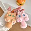 Soft Cute Cat Plush Keychain Stuffed Animal Pendant with Tail Rabbit Doll Keyring  Couple