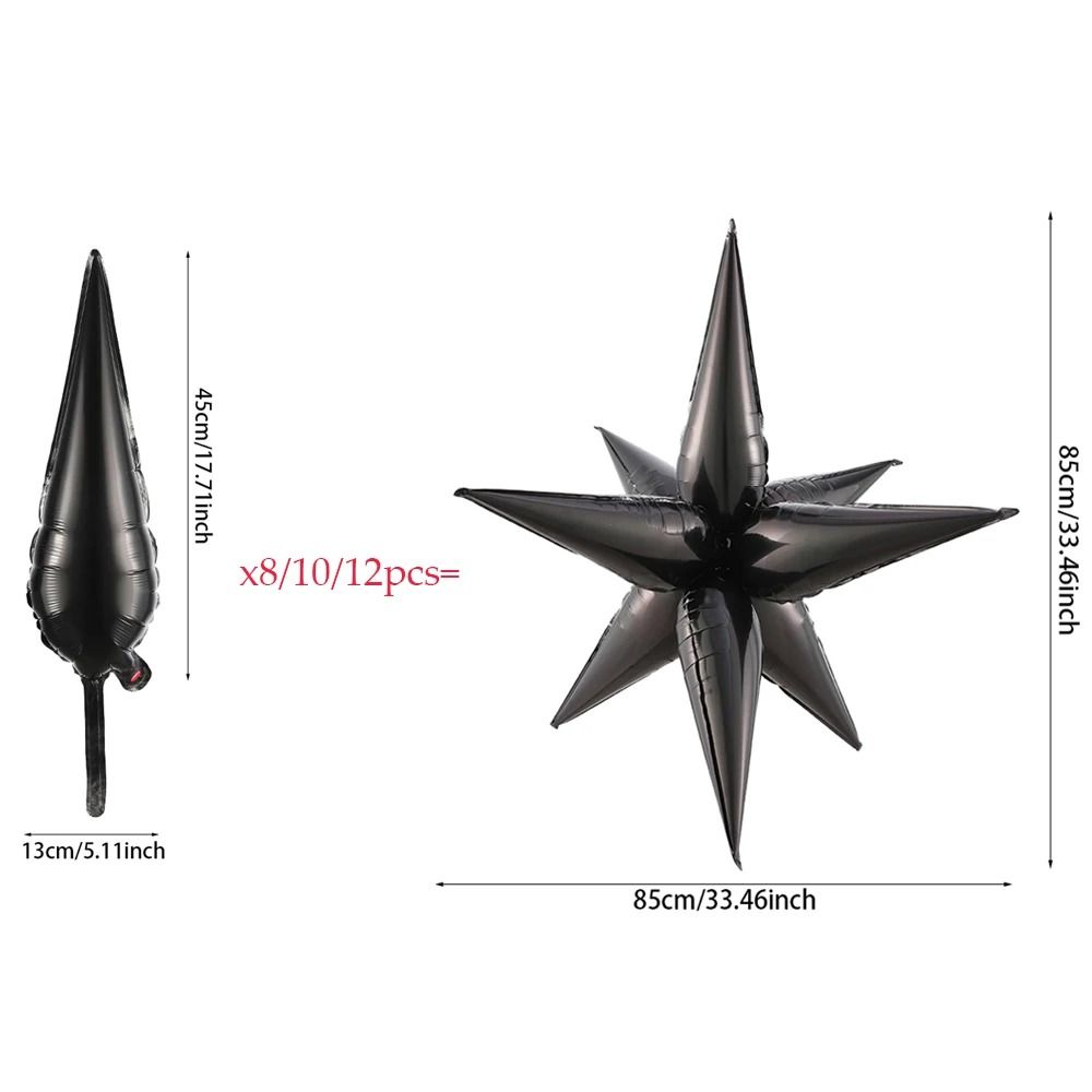 12 шт. День рождения Свадьба Взрыв Звезда Воздушный шар Креативные Конусные Фольгированные шары Новые Шары-Звезды