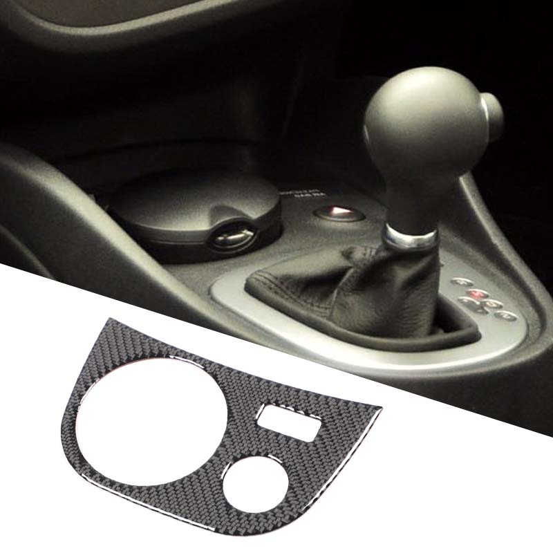 For Seat Leon 2008-12 Soft Carbon Fiber Car Styling Car Warning Light Button Frame Cover Sticker Car Interior Accessories