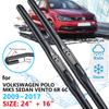 Щетка переднего стеклоочистителя автомобиля для Volkswagen POLO MK5 Sedan Vento 6R 6C 2009 ~ 2017, стеклоочистители, аксессуары для окон