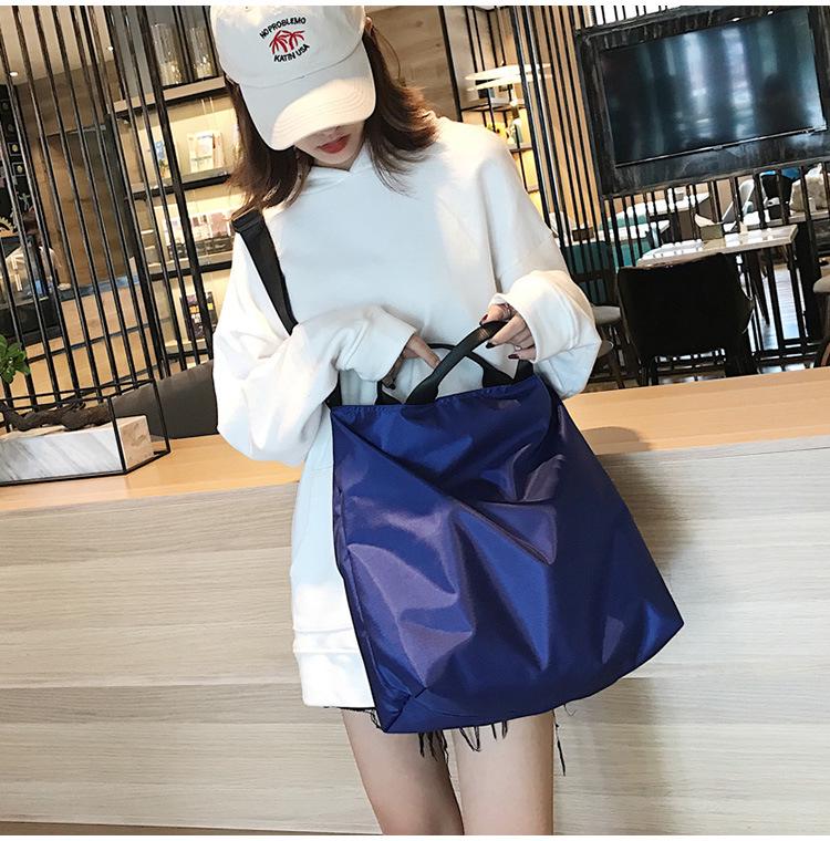 Большая вместительная модная дорожная сумка для йоги - повседневный однотонный рюкзак в студенческом стиле