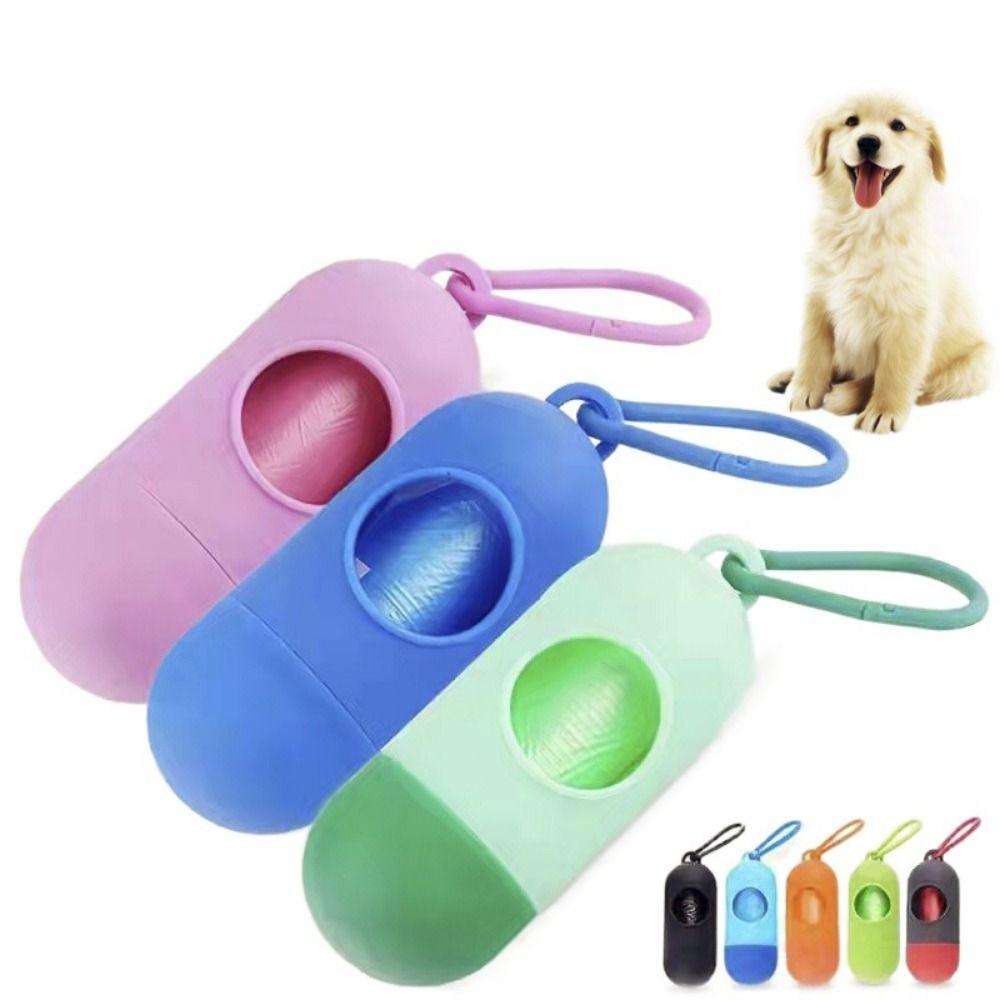 Cat Puppy Pet Waste Bag Holder Dog Poop Bags Dispenser Trash Sack Case Carrier Garbage Storag Box