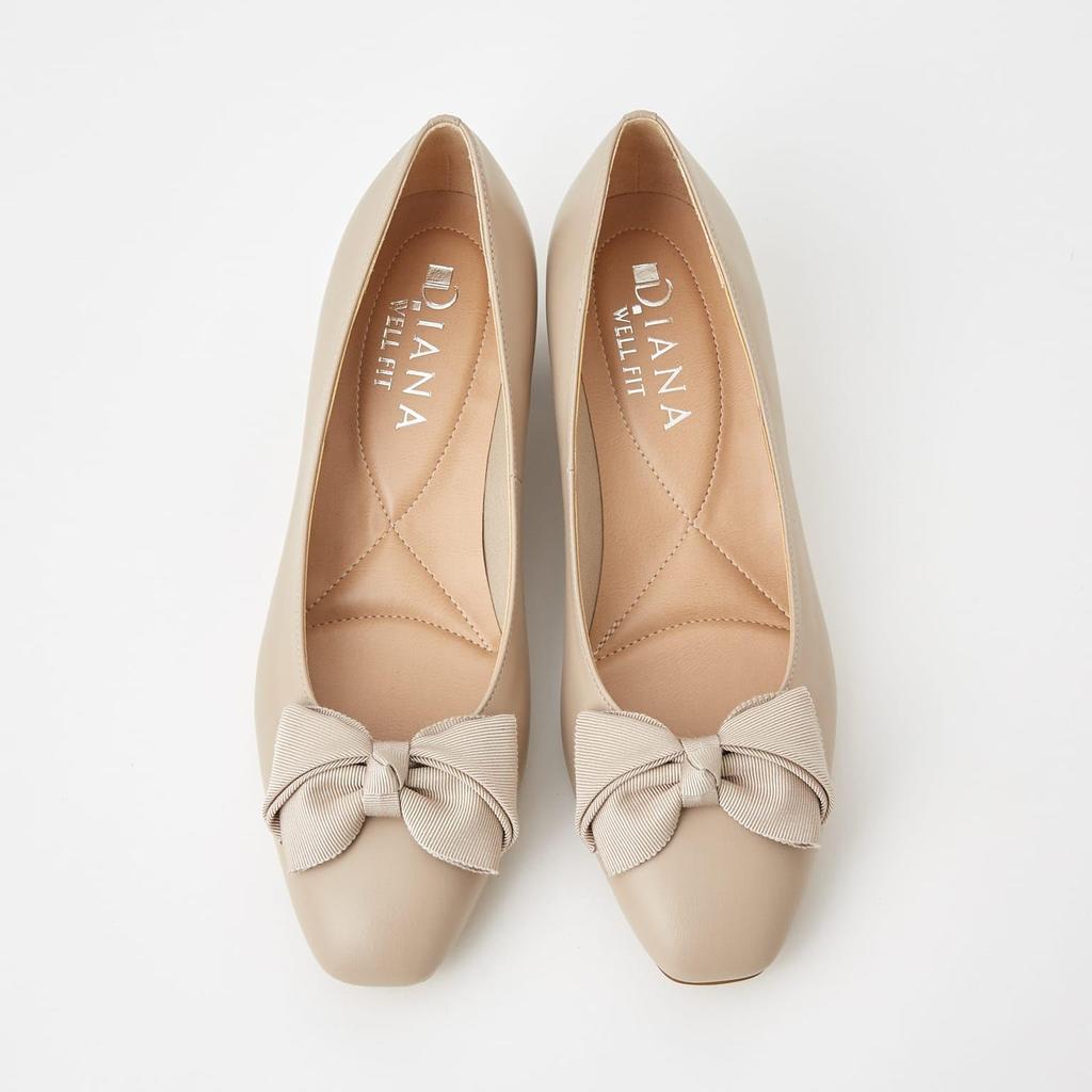 WELLFIT Туфли на низком каблуке, плоская подошва, сделано в 116223600012 [Diana], Обувь, Япония, Бежевый, 24.0см,