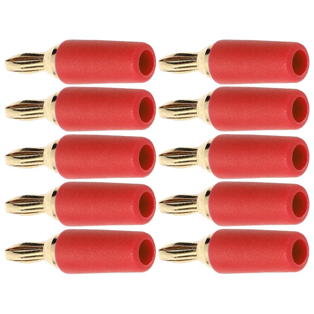 10 PCS Copper Gold Plated Banana Connector Speaker Plug Connector Speaker Connection