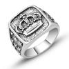 Ретро Корона посеребренный сплав мужской декор на безымянный палец вечерние бар ювелирные изделия подарок