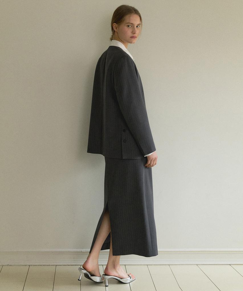 Otte Stripe Belted Maxi Skirt_2Color
