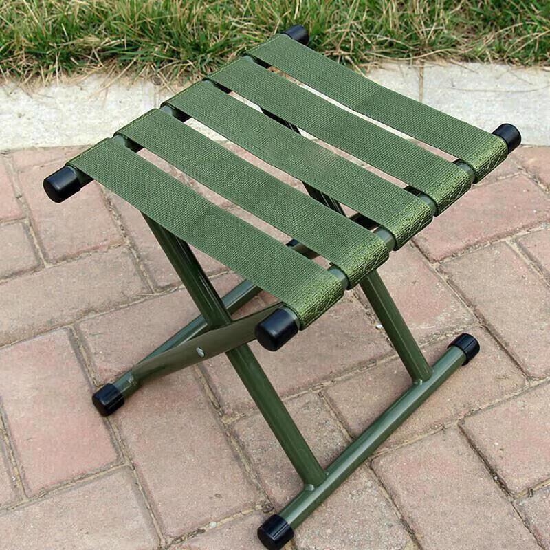 Military Green Outdoor Folding Iron Stool