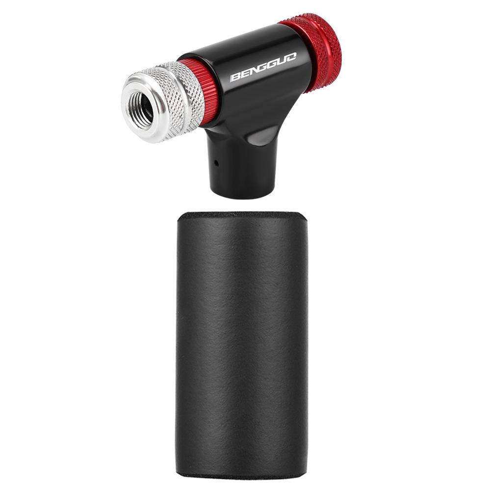 Mini Bicycle CO2 Pump Portable Tire Inflator Aluminum Alloy CO2 Bike Tire Inflator Cycling Accessories Automatic Pump